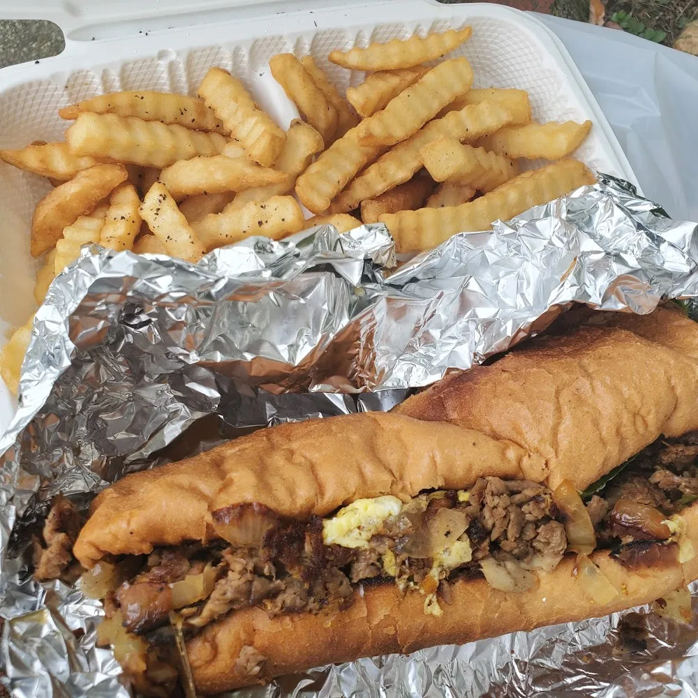 Steak Eggs and Cheese Sandwich